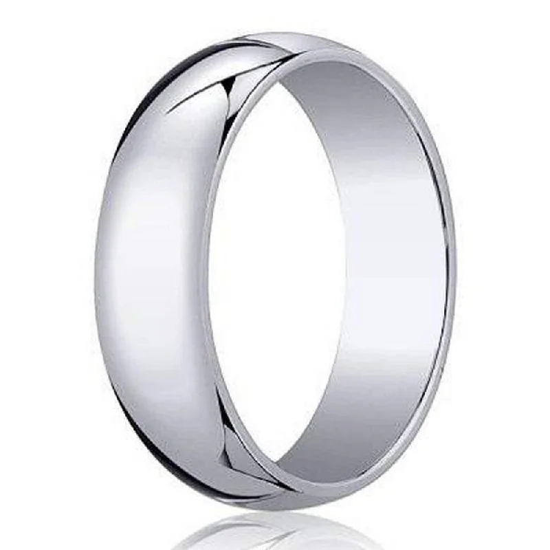 Stylish Chain 5mm Men's 14k White Gold Designer Wedding Band, Traditional Fit