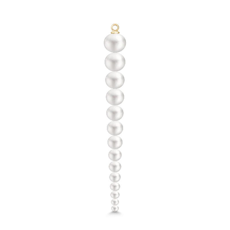 Evie 14K Gold Earring-Pendants w. White Pearls