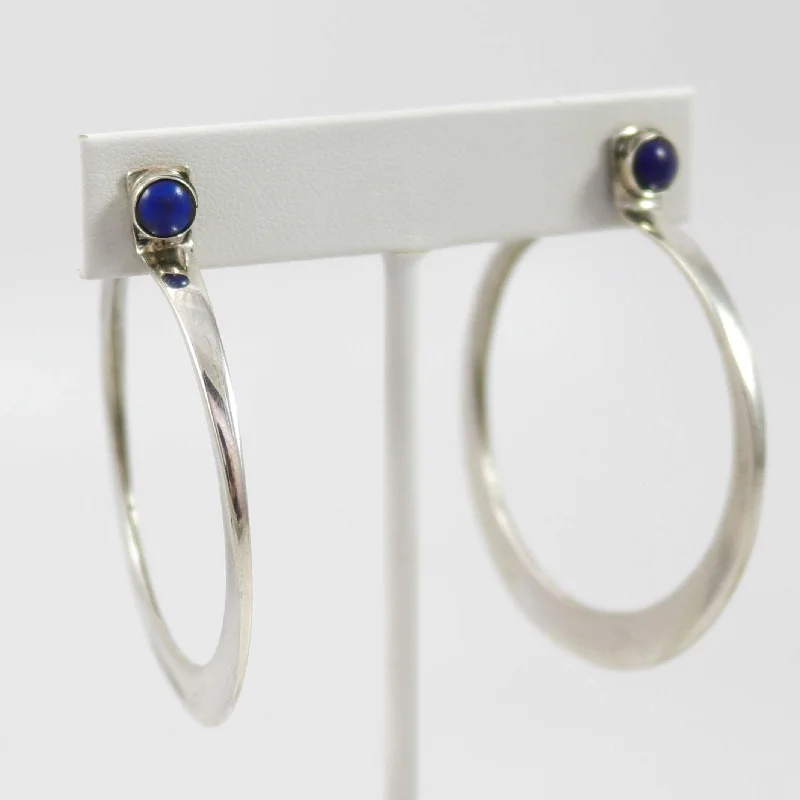 Lapis Hoop Earrings