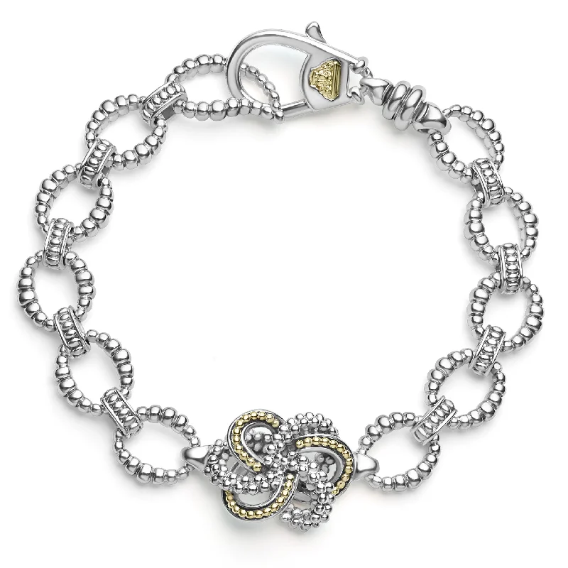 Love Knot Two-Tone Love Knot Link Bracelet