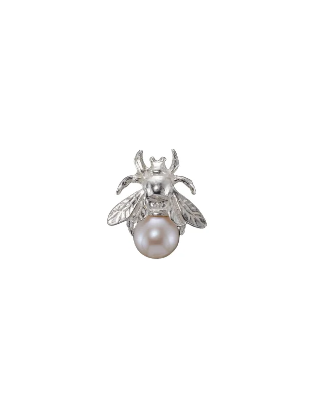 Bumblebee Silver Stud w. Pearl