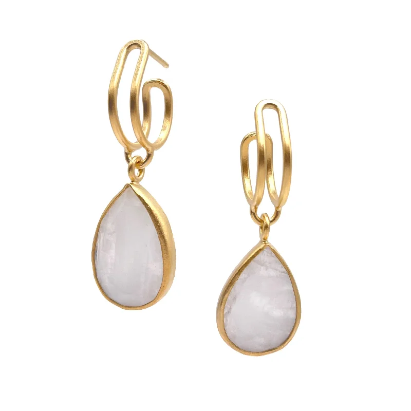 Moonstone Link Hoops