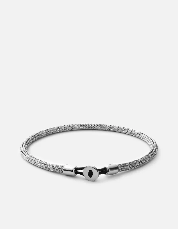 Nexus Knit Bracelet, Sterling Silver