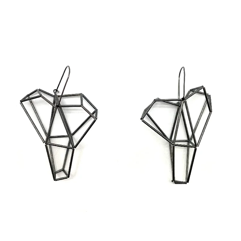 Oxidized Sculptural Earrings