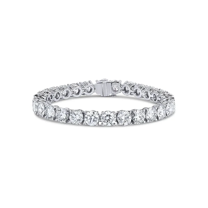 Platinum 26.66ctw Diamond Tennis Bracelet