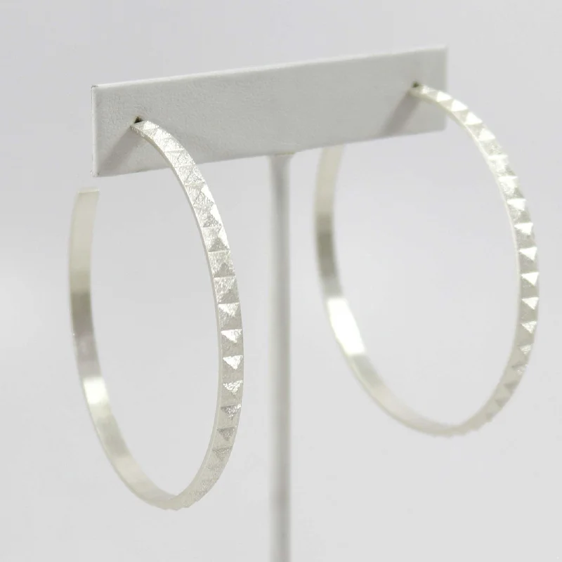 Pyramid Hoop Earrings