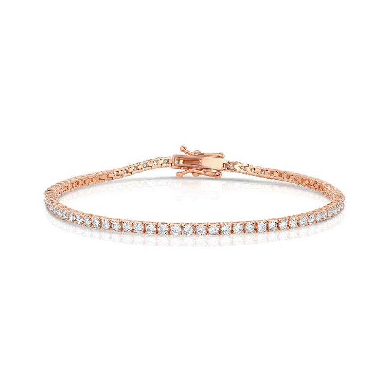 Rivière 18kt Rose Gold 2.32ctw Diamond Tennis Bracelet