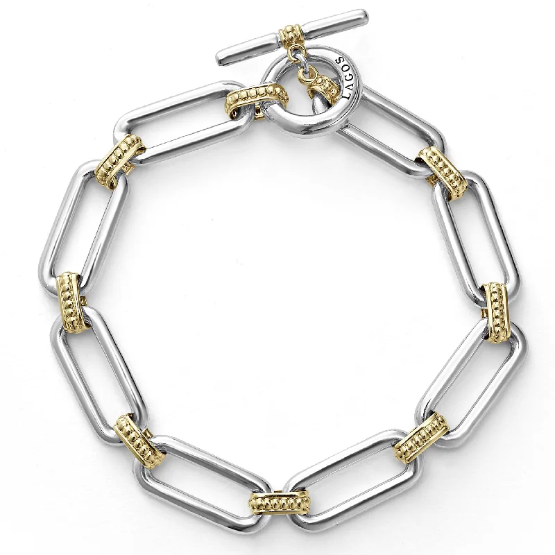 Signature Caviar Two-Tone Link Bracelet