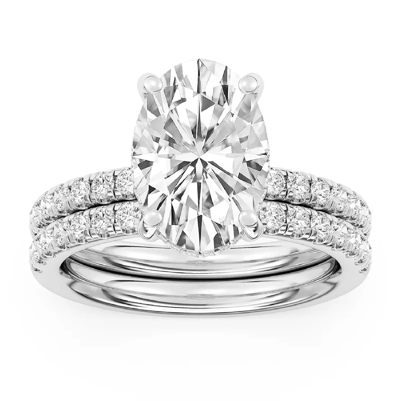 Signature EcoLove Diamond Dreams 4 CTW  lab Grown Diamond Bridal Set in Platinum