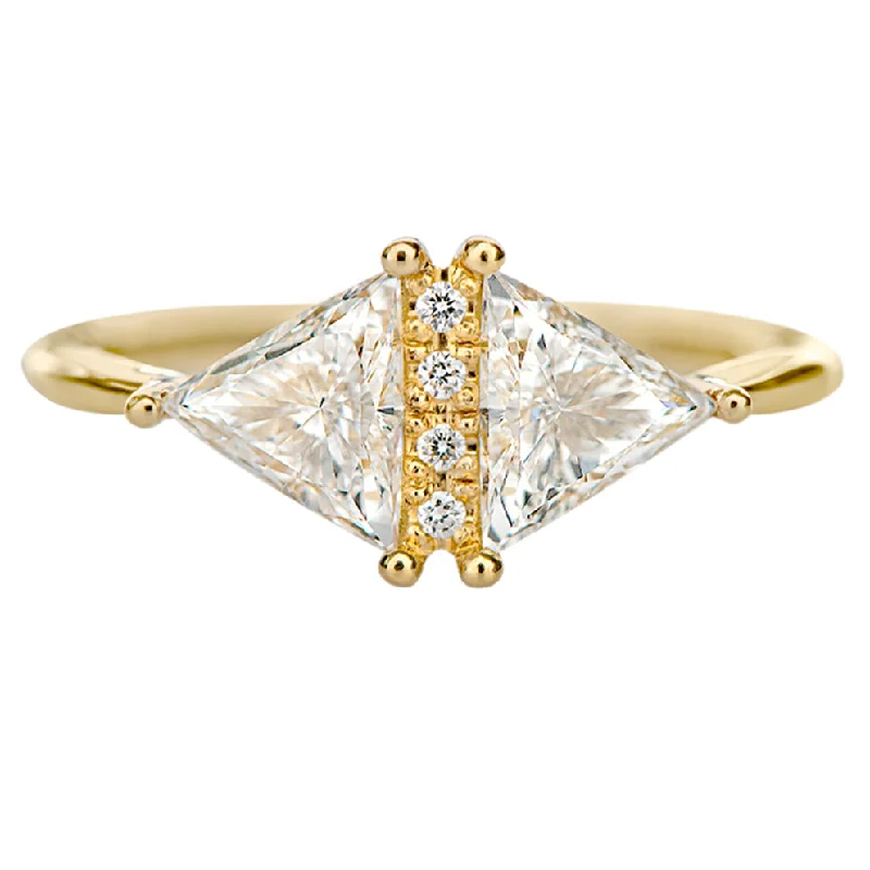 Triangle Cut Diamond Ring - One Carat