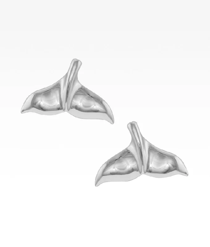 Luxury Gold Earrings Whale Tail Post Earrings
