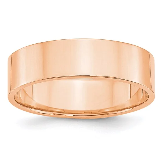 14KT Rose Gold Flat Band