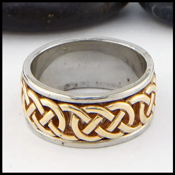 Two Tone Josephine's Knot Gold Ring