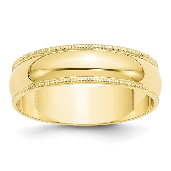 Yellow Gold Milgrain Band