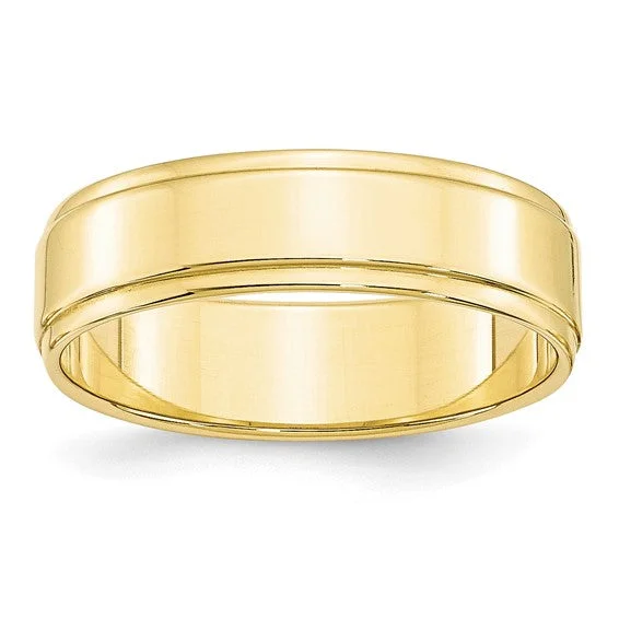 Yellow Gold Step Edge Band